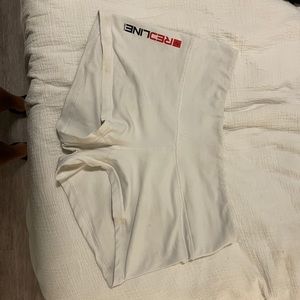 White workout shorts